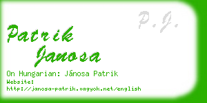 patrik janosa business card